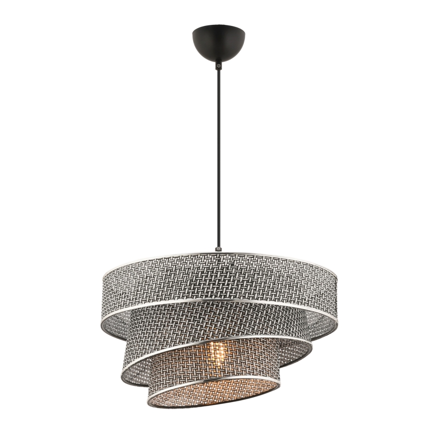Suspension COUPER 1xE27/60W/230V gris/chrome brillant