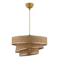 Suspension COUPER 1xE27/60W/230V marron/chrome brillant