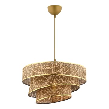 Suspension COUPER 1xE27/60W/230V marron/or