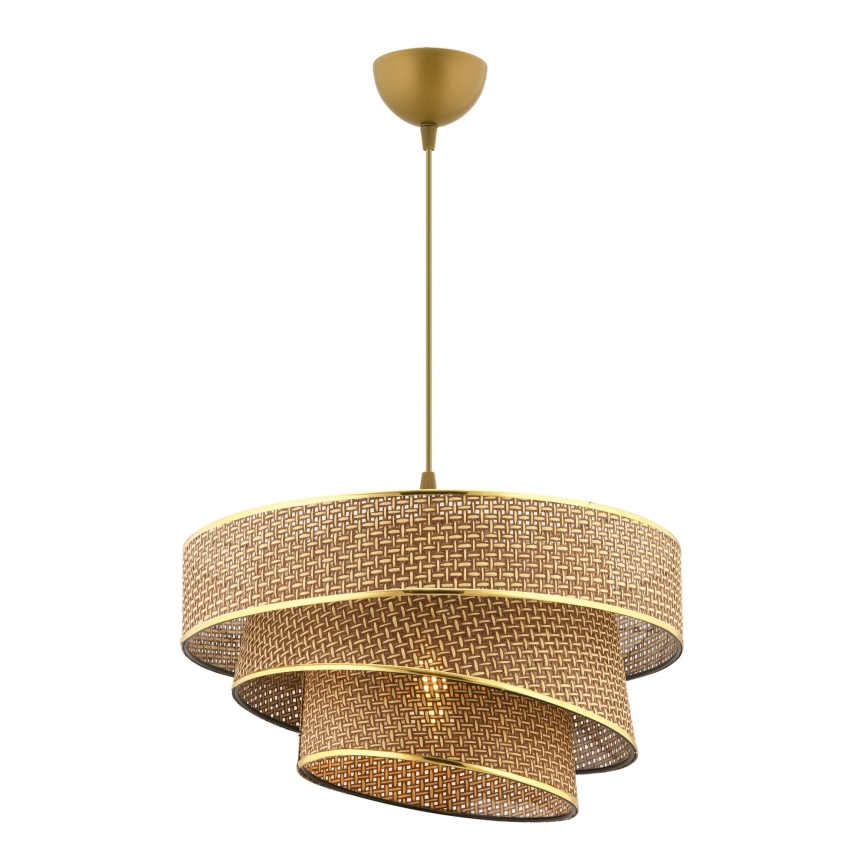 Suspension COUPER 1xE27/60W/230V marron/or