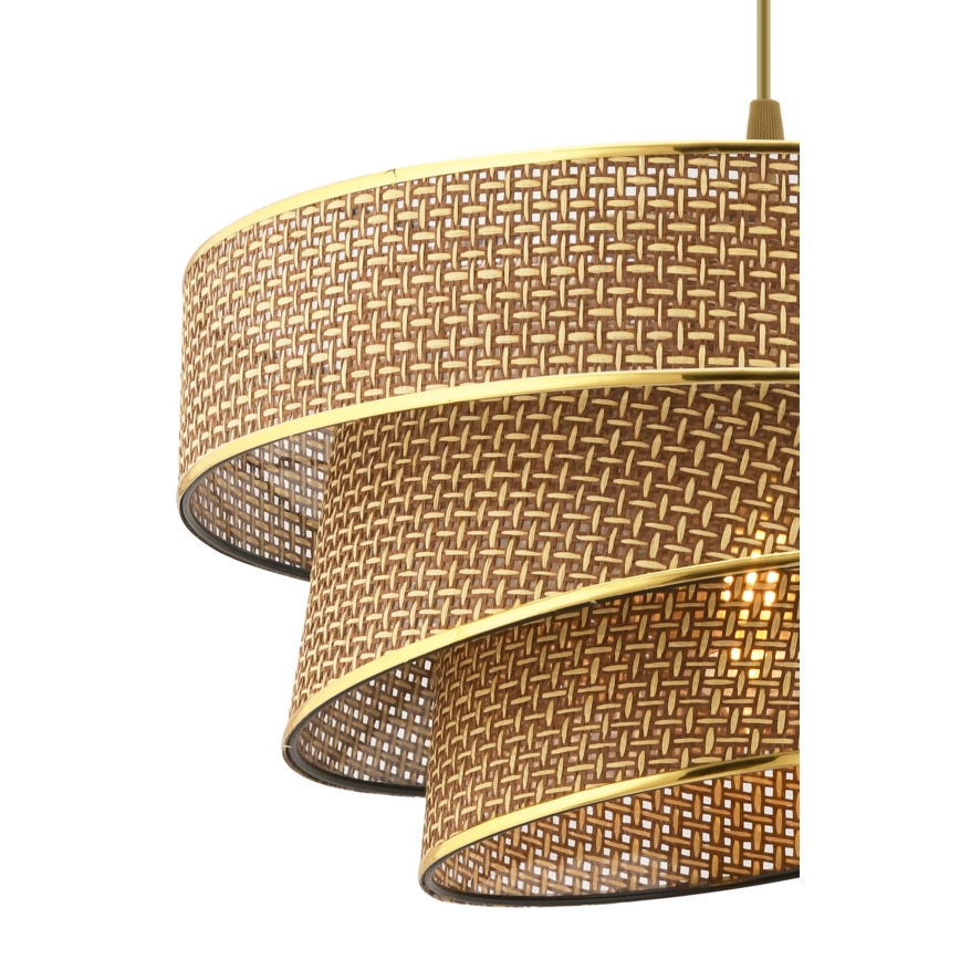 Suspension COUPER 1xE27/60W/230V marron/or