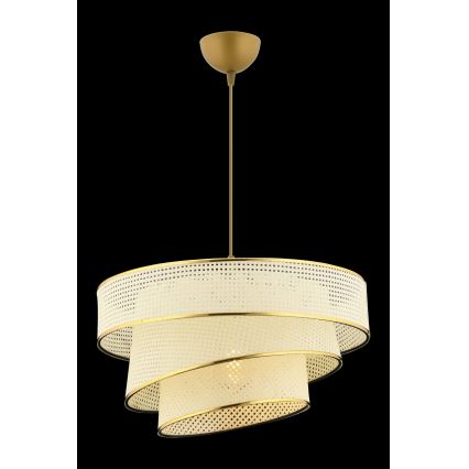 Suspension COUPER sur câble 1xE27/60W/230V blanc/doré