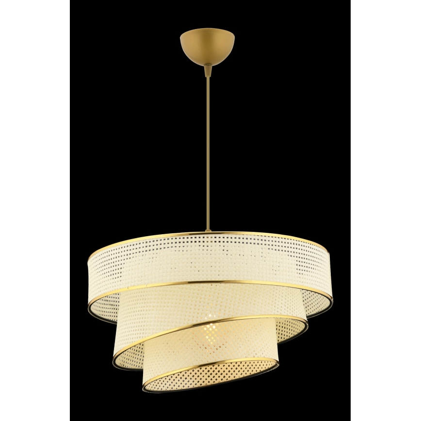 Suspension COUPER sur câble 1xE27/60W/230V blanc/doré