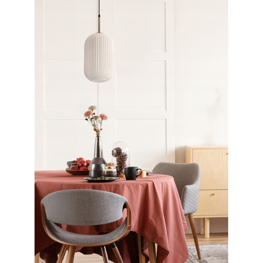 Suspension CRESTO 1xE27/40W/230V blanche/or