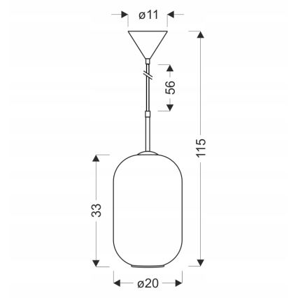 Suspension CRESTO 1xE27/40W/230V blanche/or