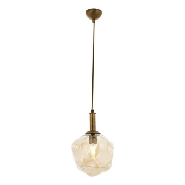 Suspension CRUMPLED 1xE27/40W/230V bronze/beige