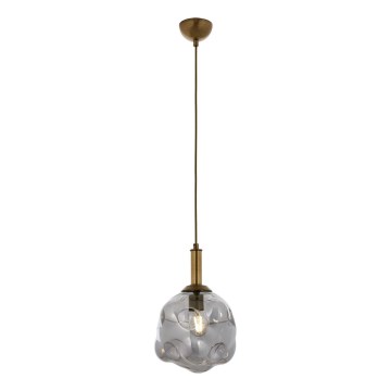 Suspension CRUMPLED 1xE27/40W/230V bronze/fumé