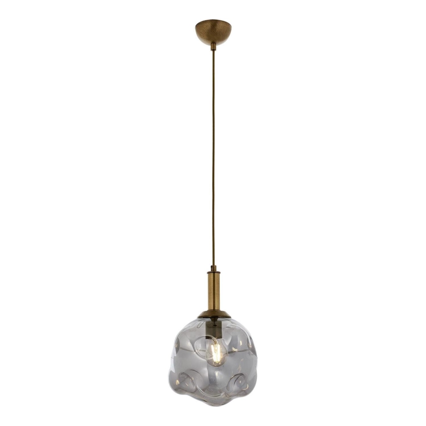 Suspension CRUMPLED 1xE27/40W/230V bronze/fumé