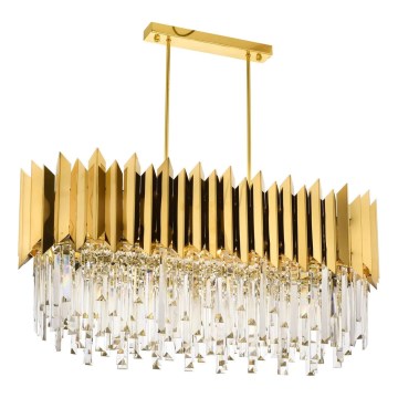 Suspension CRYSTALLINE 8xE27/40W/230V doré