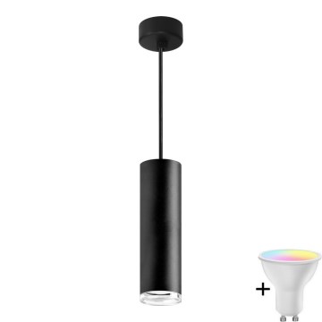 Suspension de salle de bain LED RGBW dimmable TURYN 1xGU10/6,5W/230V 2700-6500K Wi-Fi IP44 noire
