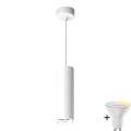 Suspension de salle de bains LED RGBW dimmable TURYN 1xGU10/6,5W/230V 2700-6500K Wi-Fi IP44 blanche