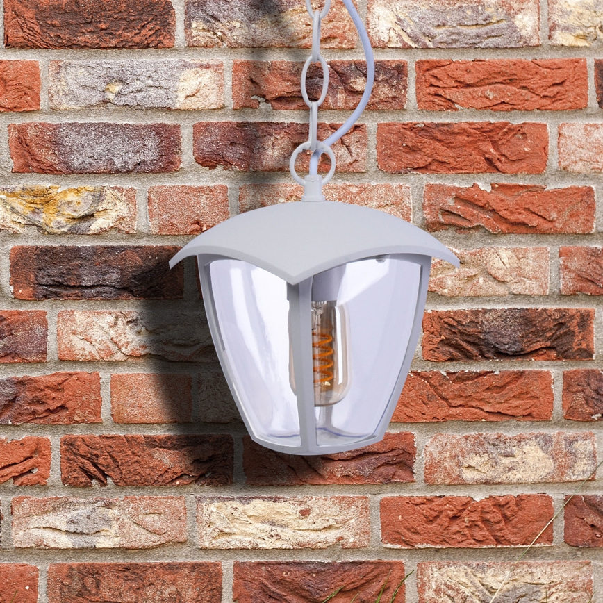 Suspension d'extérieur avec chaîne FOX 1xE27/40W/230V IP44 blanc