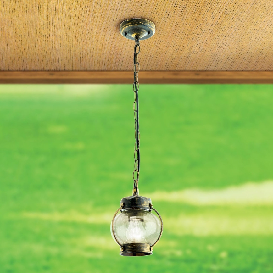 Suspension d'extérieur TAVERNA 1xE27/60W/230V IP23 bronze/patiné