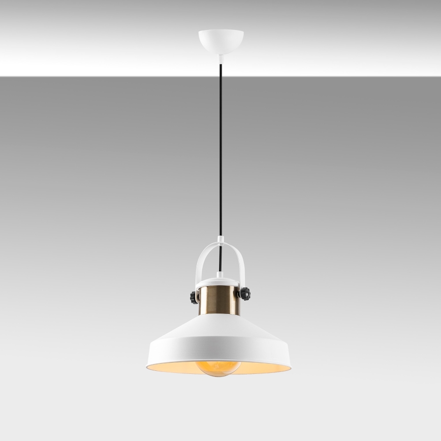 Suspension DODO 1xE27/40W/230V blanche/bronze