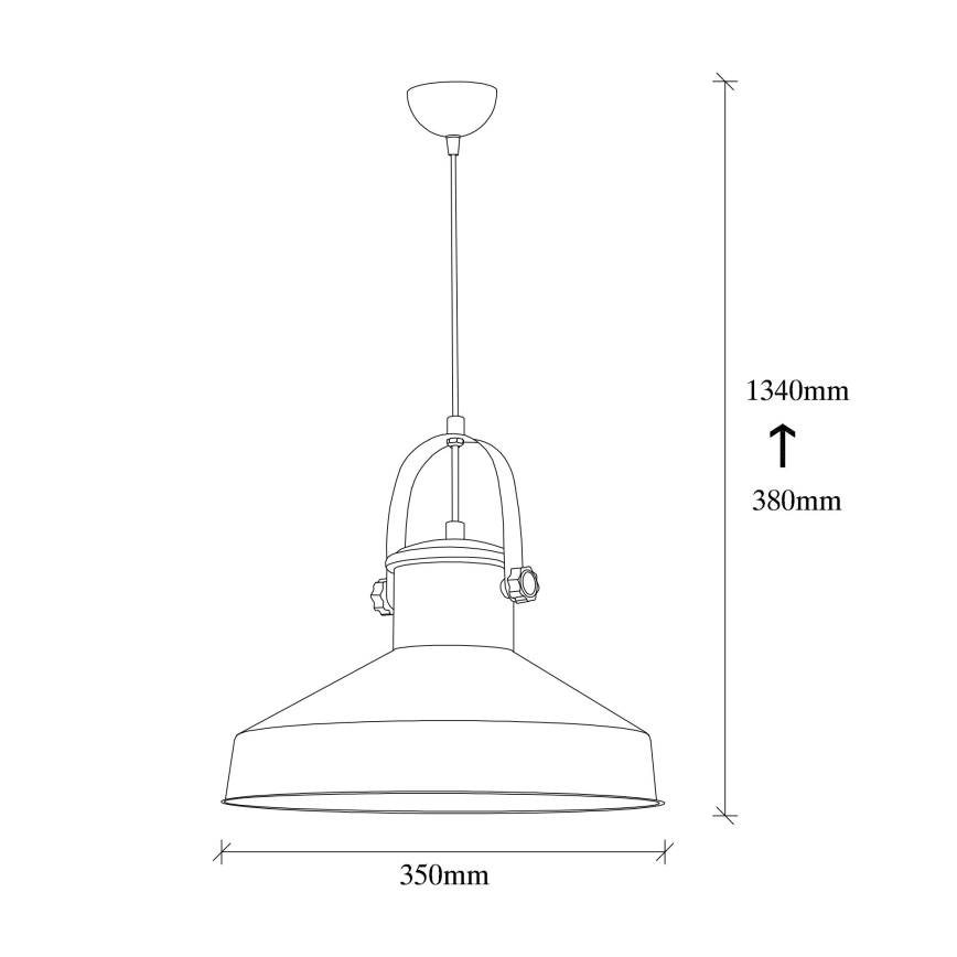 Suspension DODO 1xE27/40W/230V noir/bronze
