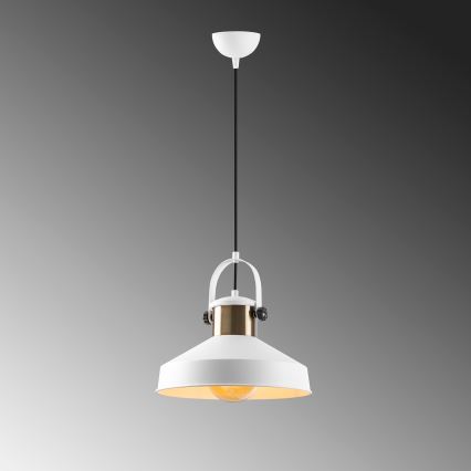 Suspension DODO sur câble 1xE27/40W/230V blanc/bronze