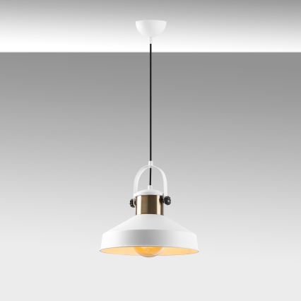 Suspension DODO sur câble 1xE27/40W/230V blanc/bronze