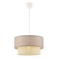 Suspension ECHO 1xE27/60W/230V beige/crème