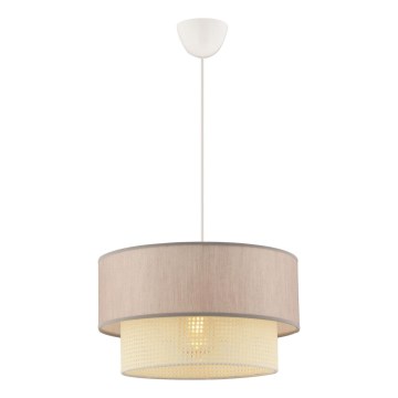 Suspension ECHO 1xE27/60W/230V beige/crème