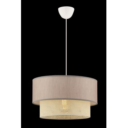 Suspension ECHO 1xE27/60W/230V beige/crème