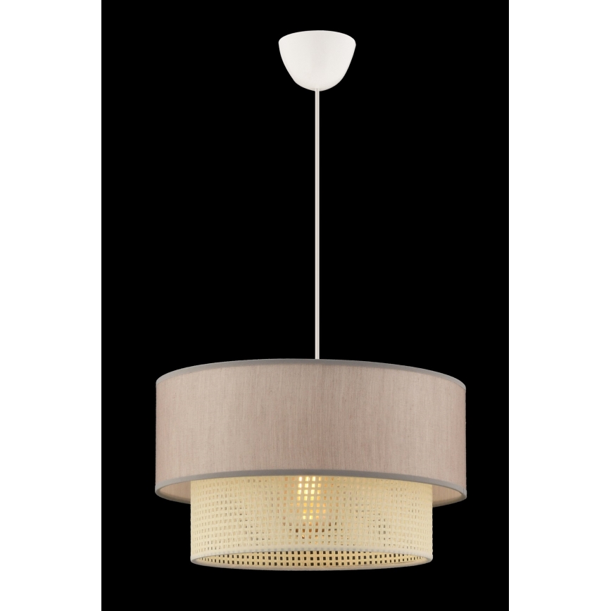 Suspension ECHO 1xE27/60W/230V beige/crème