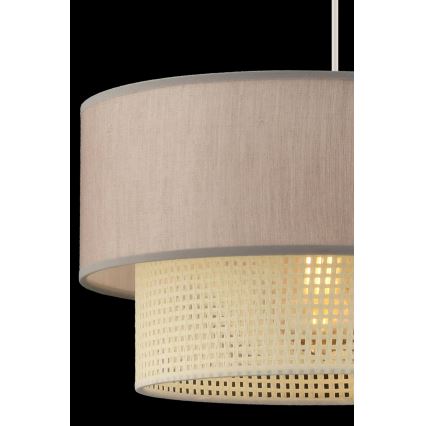 Suspension ECHO 1xE27/60W/230V beige/crème