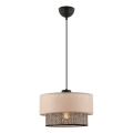 Suspension ECHO 1xE27/60W/230V beige/gris