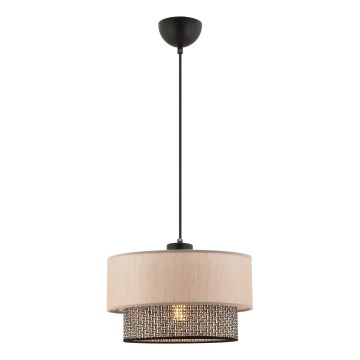 Suspension ECHO 1xE27/60W/230V beige/gris