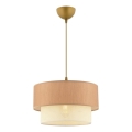Suspension ECHO 1xE27/60W/230V brun/crème