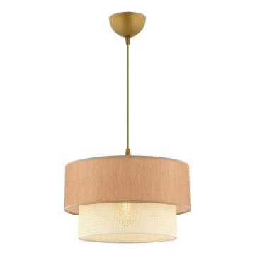 Suspension ECHO 1xE27/60W/230V brun/crème