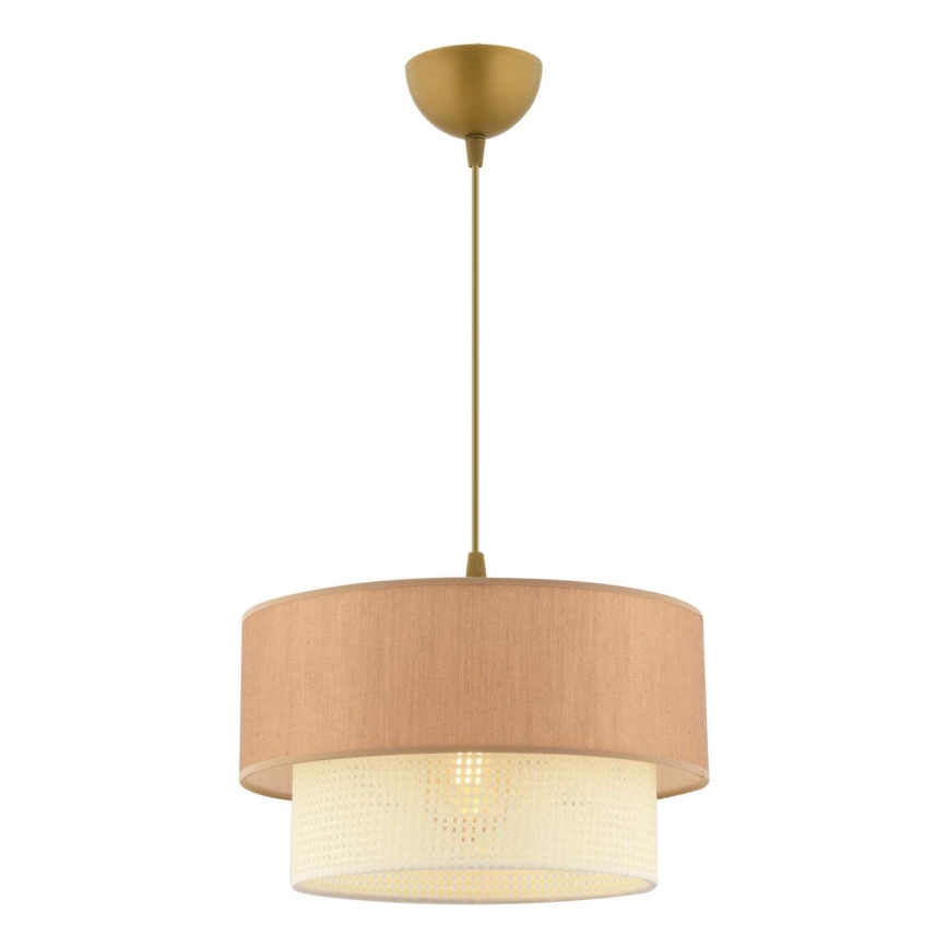Suspension ECHO 1xE27/60W/230V brun/crème