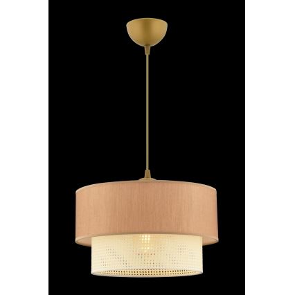 Suspension ECHO 1xE27/60W/230V brun/crème