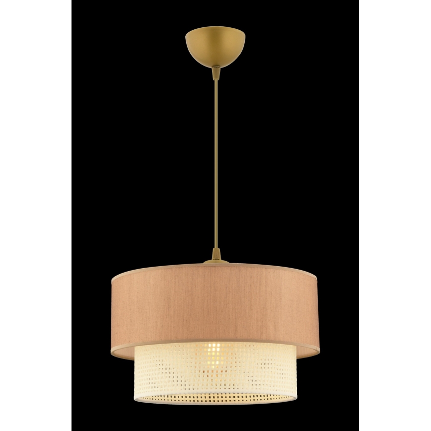 Suspension ECHO 1xE27/60W/230V brun/crème