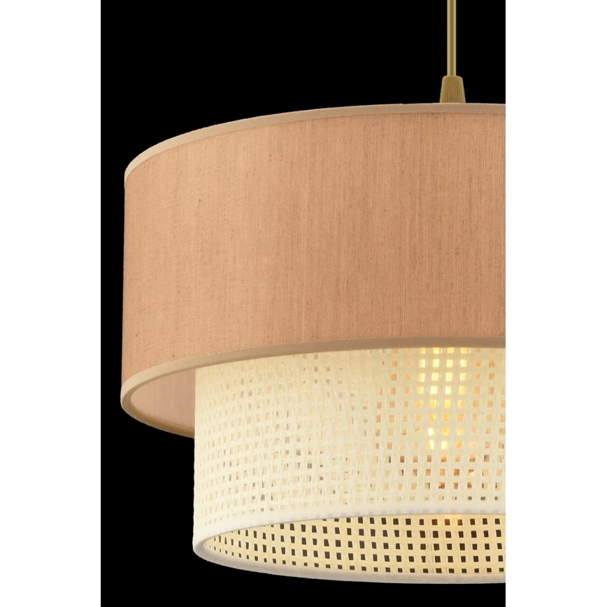 Suspension ECHO 1xE27/60W/230V brun/crème