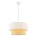 Suspension ECHO 1xE27/60W/230V crème/beige