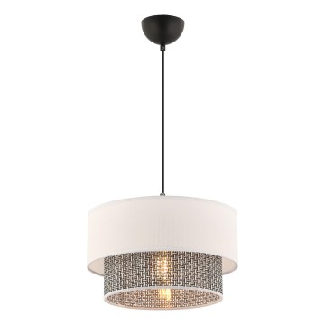 Suspension ECHO 1xE27/60W/230V crème/gris
