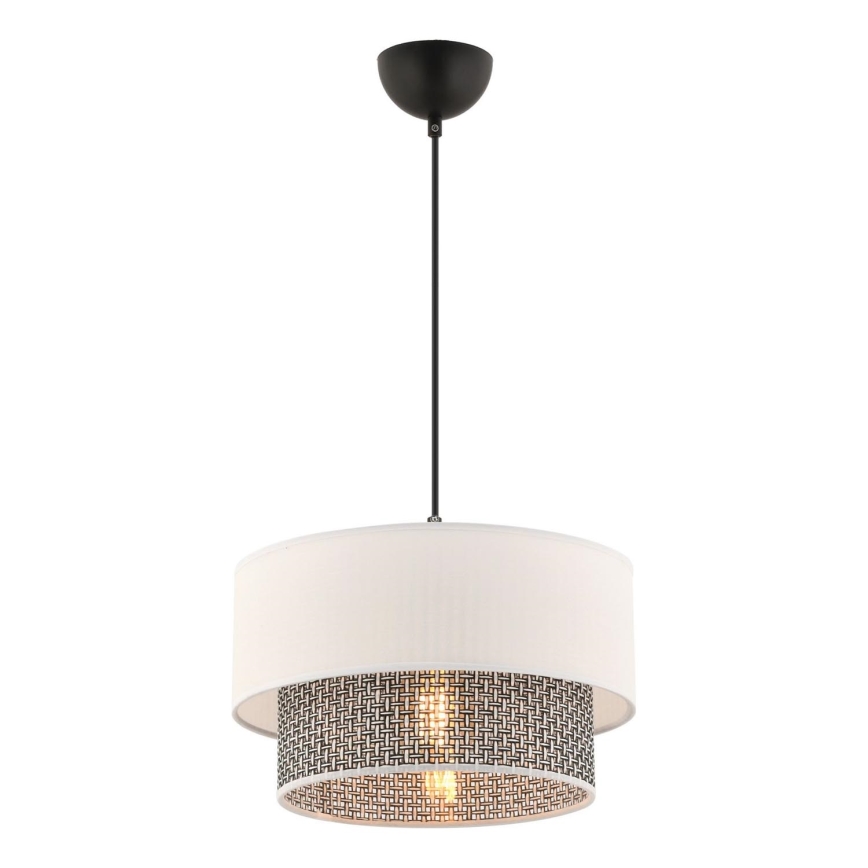 Suspension ECHO 1xE27/60W/230V crème/gris