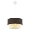 Suspension ECHO 1xE27/60W/230V marron/crème