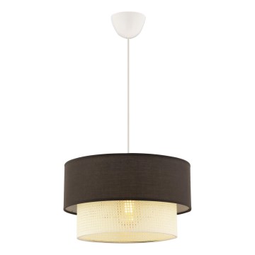 Suspension ECHO 1xE27/60W/230V marron/crème