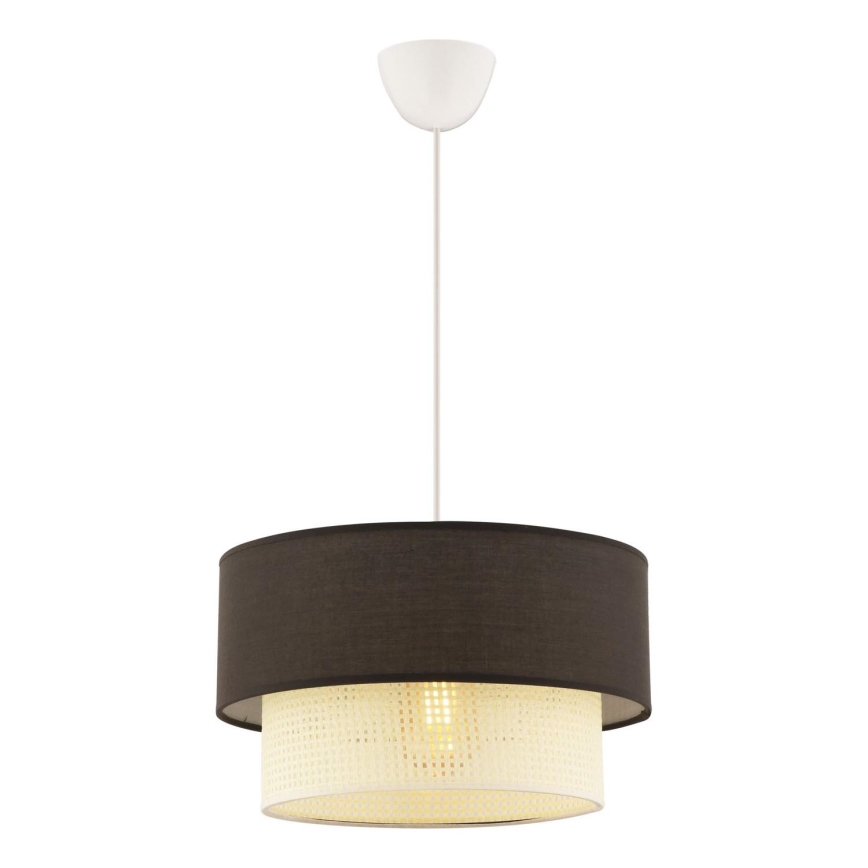 Suspension ECHO 1xE27/60W/230V marron/crème