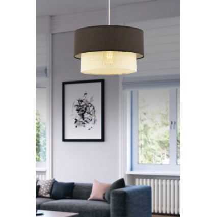 Suspension ECHO 1xE27/60W/230V marron/crème