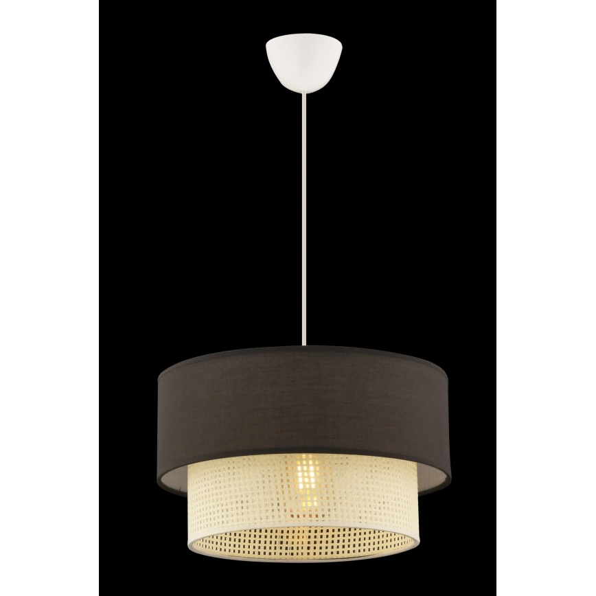 Suspension ECHO 1xE27/60W/230V marron/crème