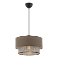 Suspension ECHO 1xE27/60W/230V marron/gris