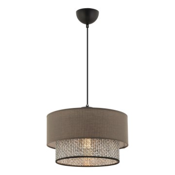 Suspension ECHO 1xE27/60W/230V marron/gris