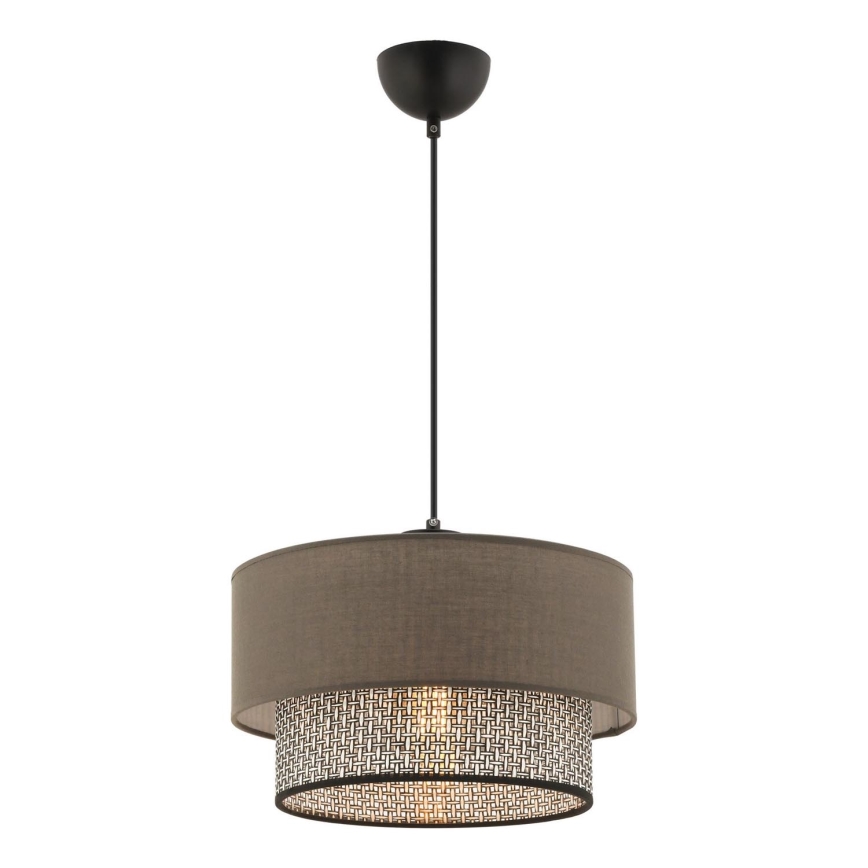 Suspension ECHO 1xE27/60W/230V marron/gris