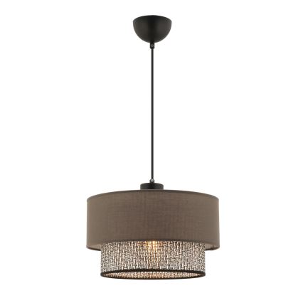 Suspension ECHO 1xE27/60W/230V marron/gris