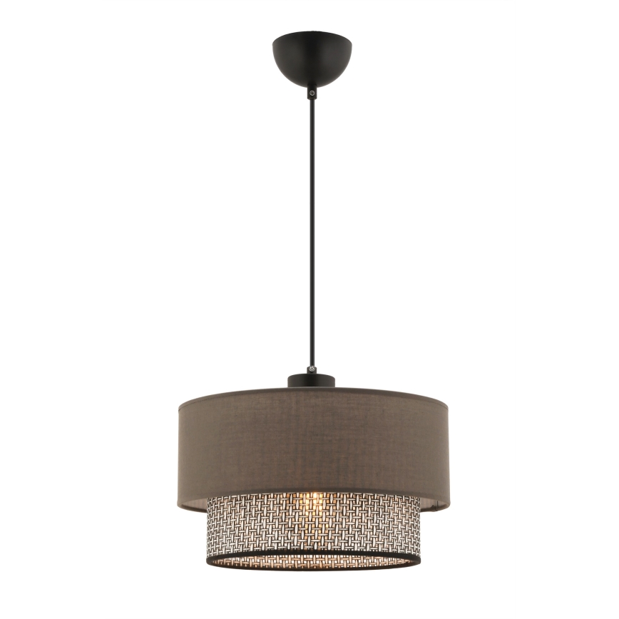 Suspension ECHO 1xE27/60W/230V marron/gris