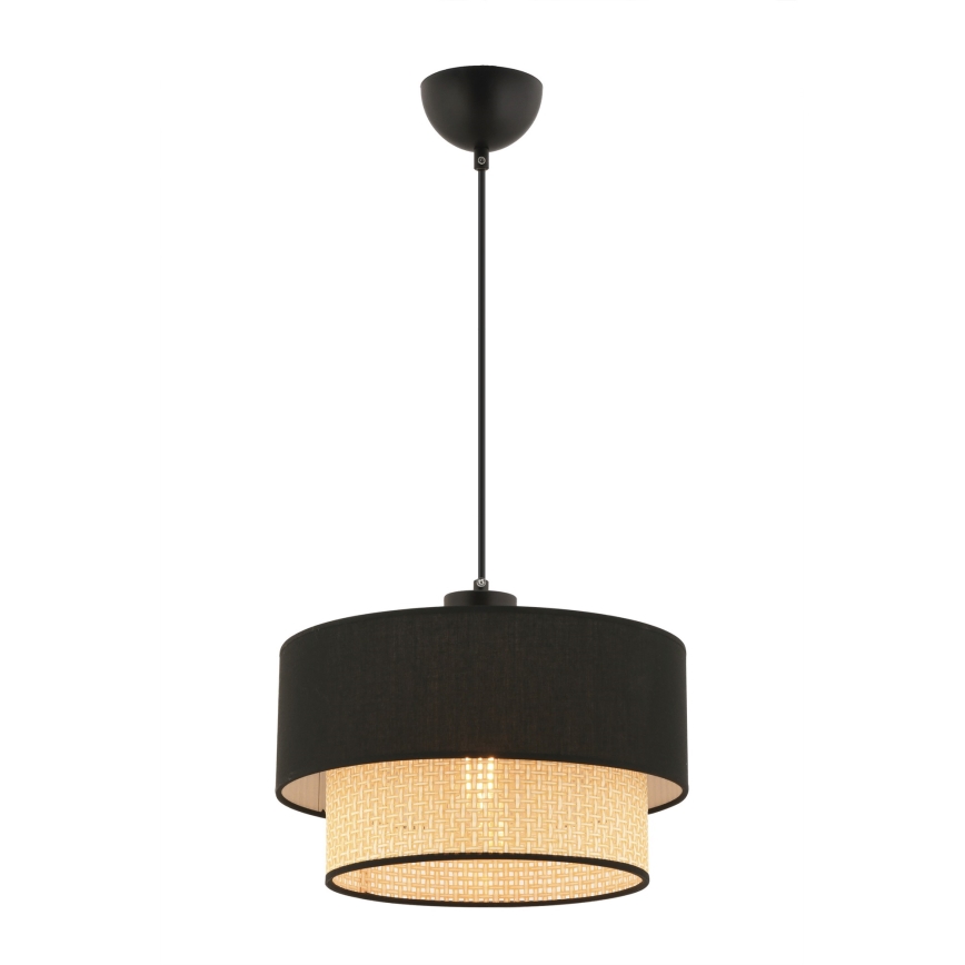 Suspension ECHO 1xE27/60W/230V noir/beige