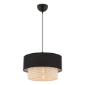 Suspension ECHO 1xE27/60W/230V noir/crème