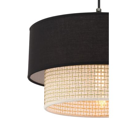 Suspension ECHO 1xE27/60W/230V noir/crème